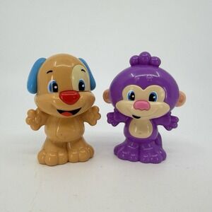 Fisher Price Laugh & Learn Puppy & Purple Monkey Rattles- Mattel 2013